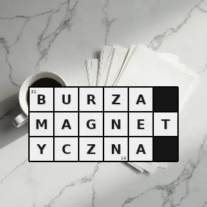 Hasło krzyżówkowe nagłe i intensywne zmiany pola magnetycznego ziemi magnetosfery - burza magnetyczna – rozwiązanie, synonimy, podpowiedzi i definicje krzyżówkowe